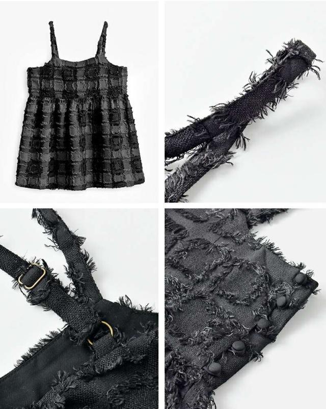 ケレン キャミソール kelen  フリンジ チェック キャミソール トップス “LOIE” lkl25fbl2248  ☆☆ クーポン対象