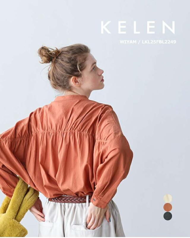 ケレン ブラウス kelen  バックギャザー デザイン ワイド ブラウス “WIYAM” lkl25fbl2249  ☆☆ クーポン対象