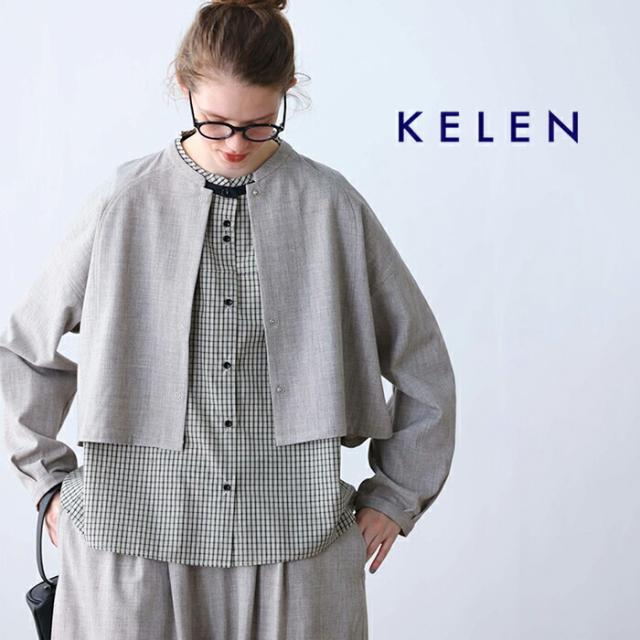 kelen(ケレン)パネルデザインショートブラウス“KERIN”lkl25fbl2261