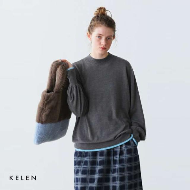 ケレン ニット セーター kelen  ポイント カラー デザイン ニット トップス “FINI” lkl25fkn2001  ☆☆ クーポン対象