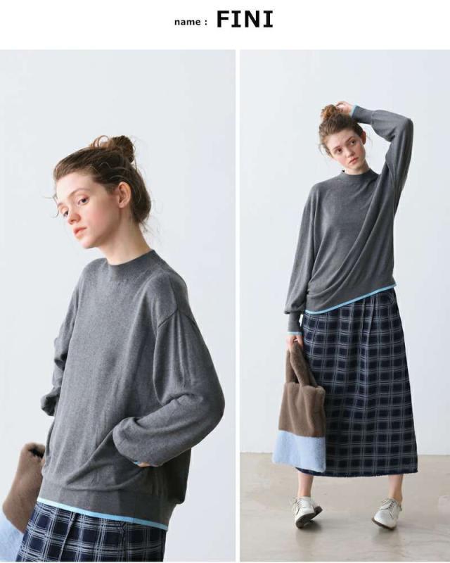 ケレン ニット セーター kelen  ポイント カラー デザイン ニット トップス “FINI” lkl25fkn2001  ☆☆ クーポン対象