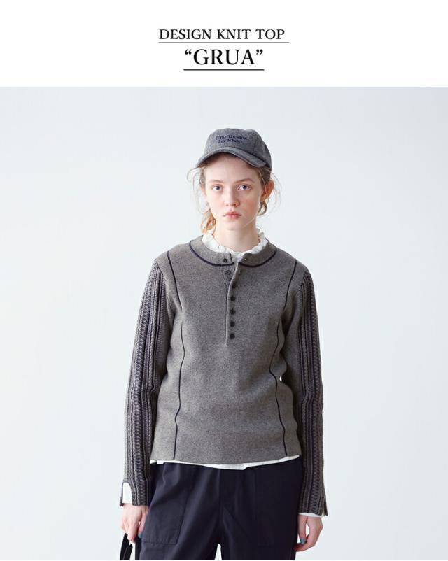 kelen(ケレン)デザインニットトップス“GRUA”lkl25fkn2002