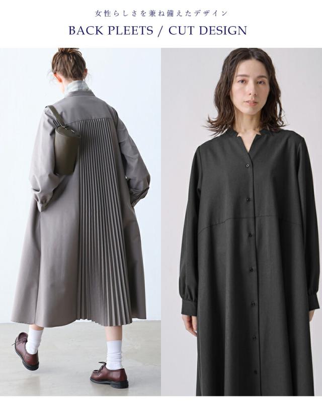 kelen(ケレン)デザインカラーバックプリーツワンピース“LAETY”lkl25fop2115