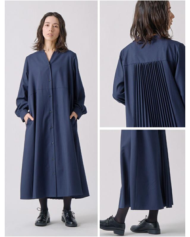 kelen(ケレン)デザインカラーバックプリーツワンピース“LAETY”lkl25fop2115