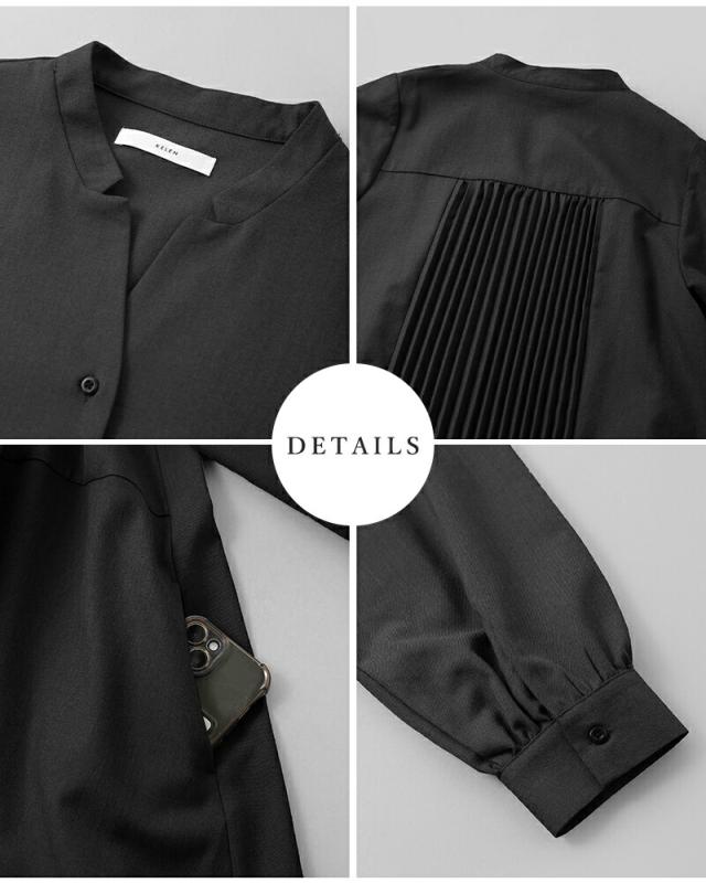 kelen(ケレン)デザインカラーバックプリーツワンピース“LAETY”lkl25fop2115