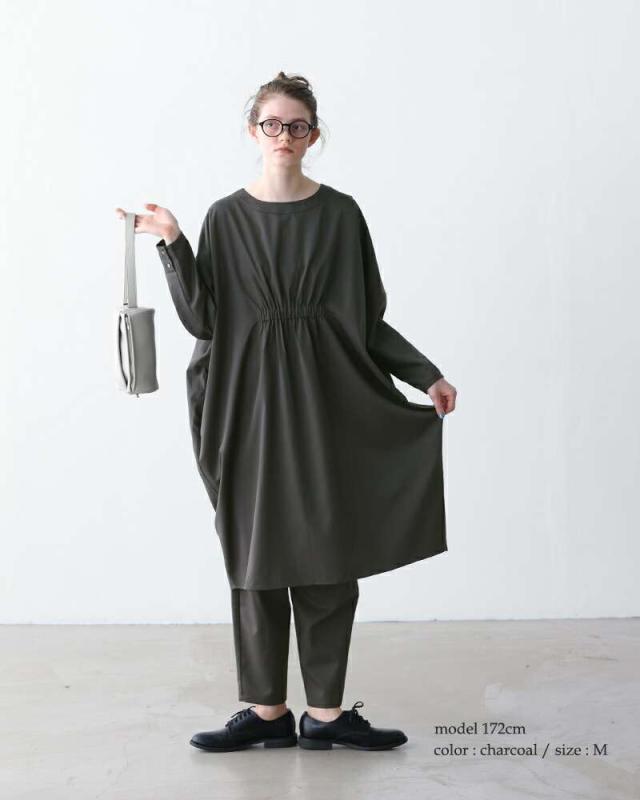 ケレン ワンピース kelen  ウエストギャザー コクーンシルエット ワンピース “BARCA” lkl25fop2116  クーポン対象