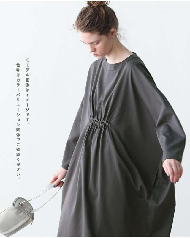 ケレン ワンピース kelen  ウエストギャザー コクーンシルエット ワンピース “BARCA” lkl25fop2116  クーポン対象