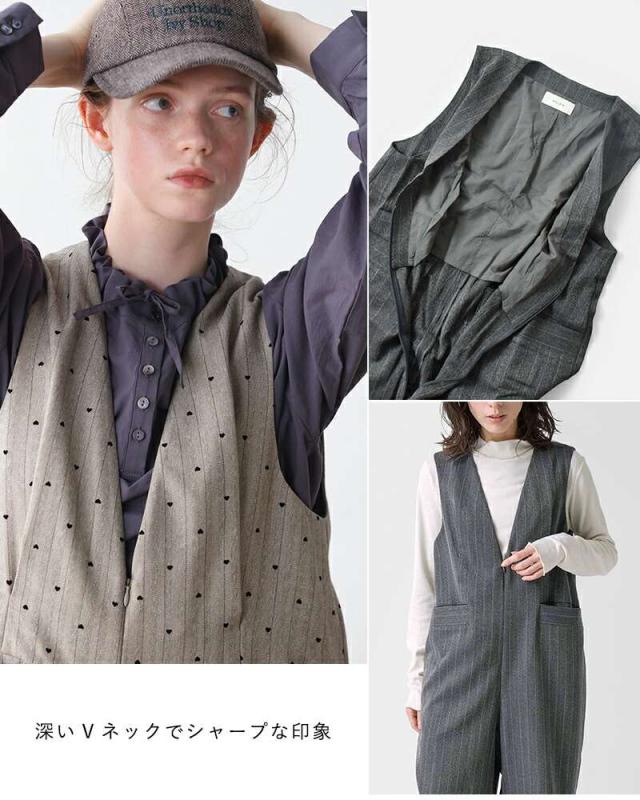 ケレン オールインワン サロペット kelen ヘリンボーン Vネック サロペット “BRIS” lkl25fpt2107 ☆☆ クーポン対象