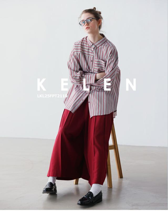 kelen(ケレン)プリーツタックデザインパンツ“KUKUS”lkl25fpt2110