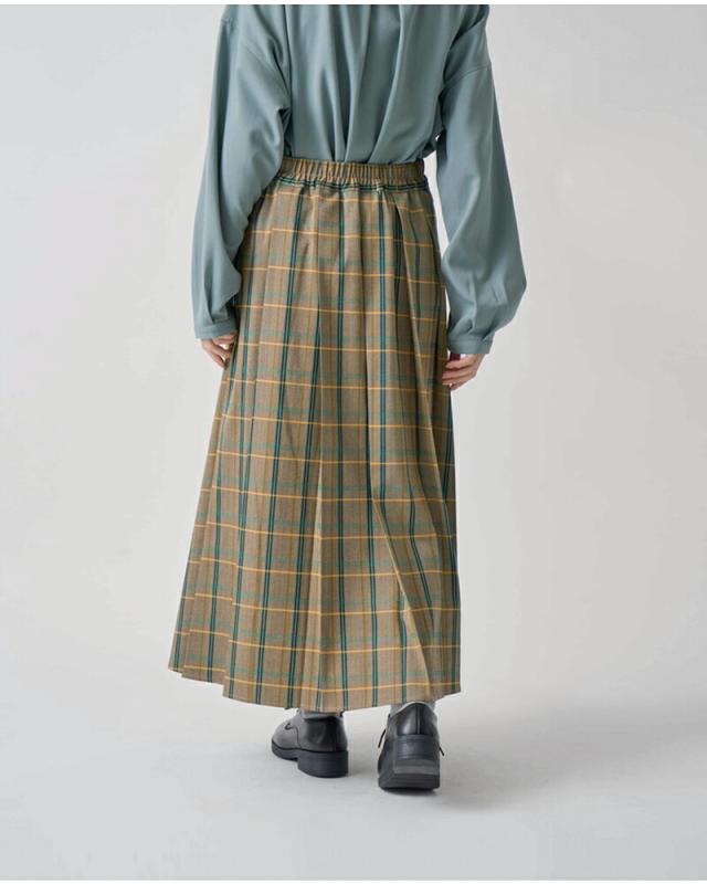 kelen(ケレン)ラップデザインチェックプリーツスカート“QUIE”lkl25fsk2043
