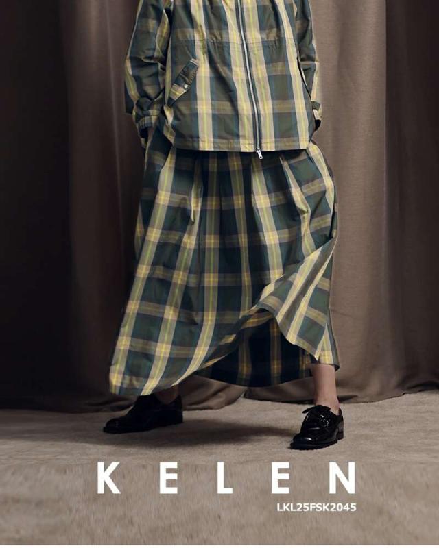 ケレン スカート kelen  チェック Aライン スカート “FELINA” lkl25fsk2045  ☆☆ クーポン対象