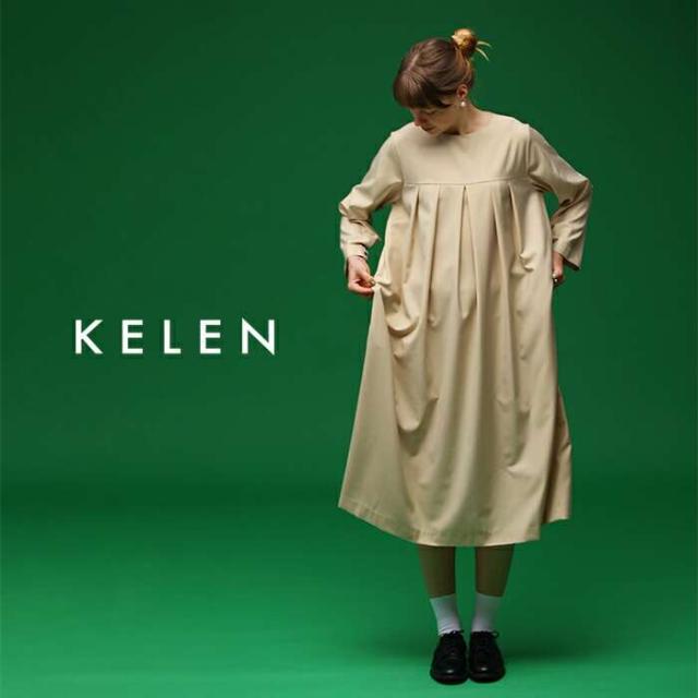 50%OFF ケレン ワンピース kelen タック デザイン ドレス “HILA” lkl25hop2102 クーポン対象