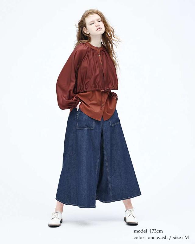 ケレン スカート kelen  フロントパンツ バックスカート デニム “OMALI” lkl25hpt2091  ☆☆ クーポン対象