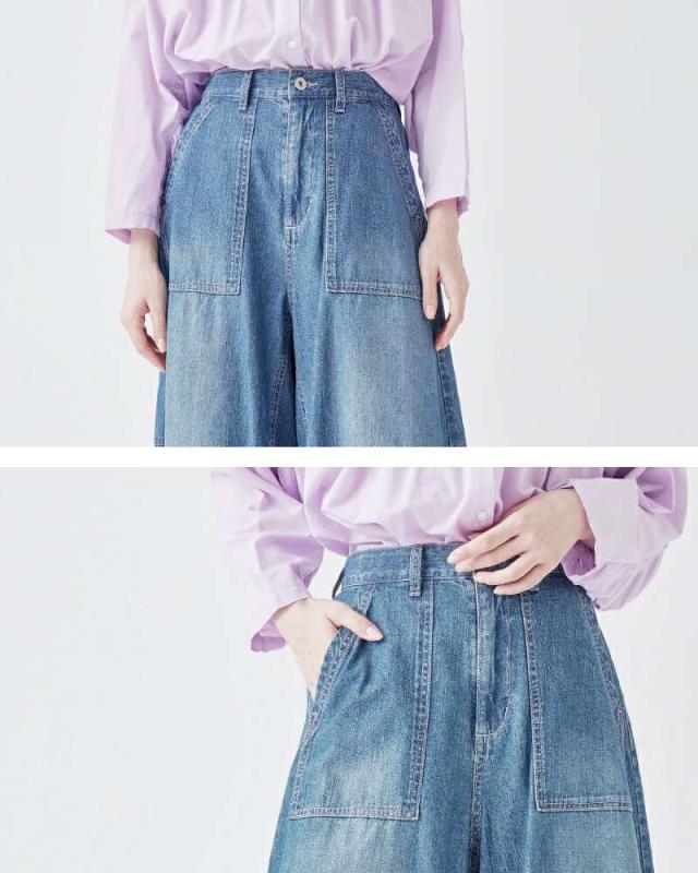 ケレン スカート kelen  フロントパンツ バックスカート デニム “OMALI” lkl25hpt2091  ☆☆ クーポン対象