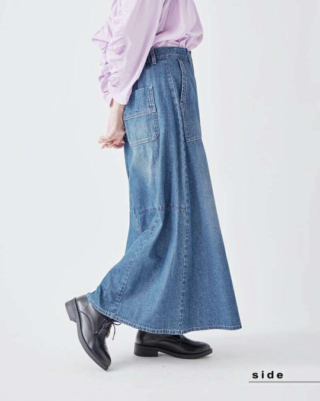 ケレン スカート kelen  フロントパンツ バックスカート デニム “OMALI” lkl25hpt2091  ☆☆ クーポン対象