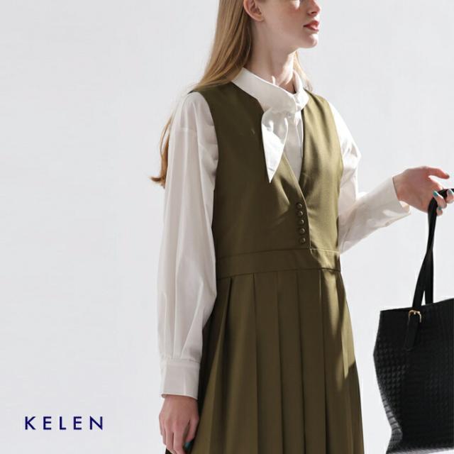 kelen(ケレン)ストレッチボウタイデザインブラウス“ELTON”lkl25wbl2267