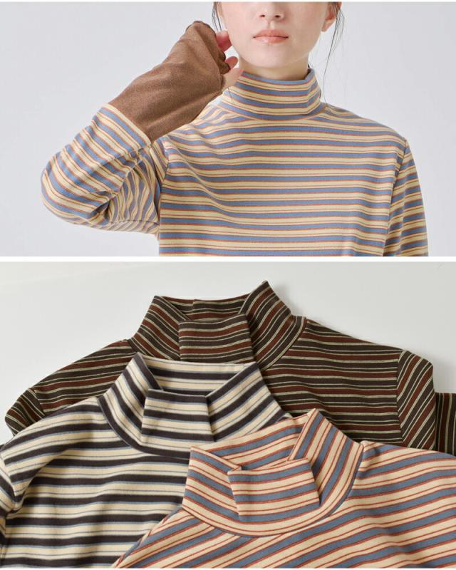 kelen(ケレン)ストレッチジャージーボーダーハイネックトップス“TARIA”lkl25wcs2009