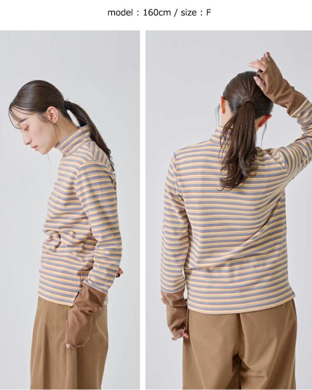 kelen(ケレン)ストレッチジャージーボーダーハイネックトップス“TARIA”lkl25wcs2009