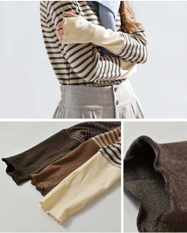 kelen(ケレン)ストレッチジャージーボーダーハイネックトップス“TARIA”lkl25wcs2009