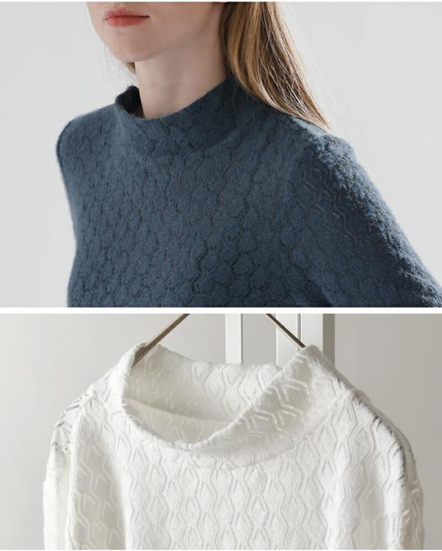 kelen(ケレン)ストレッチジャージーハイネックレーストップス“MINT”lkl25wcs2010