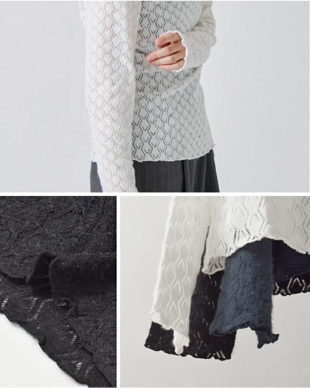 kelen(ケレン)ストレッチジャージーハイネックレーストップス“MINT”lkl25wcs2010