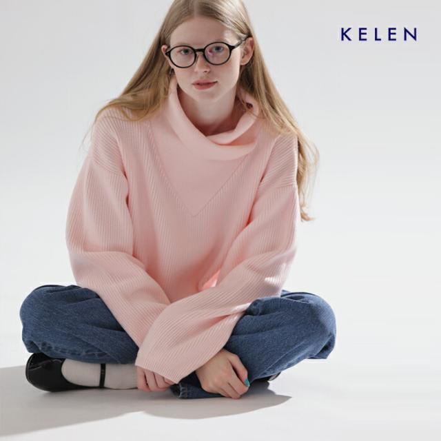 kelen(ケレン)デザインカラーニットプルオーバー“MOMO”lkl25wkn2005