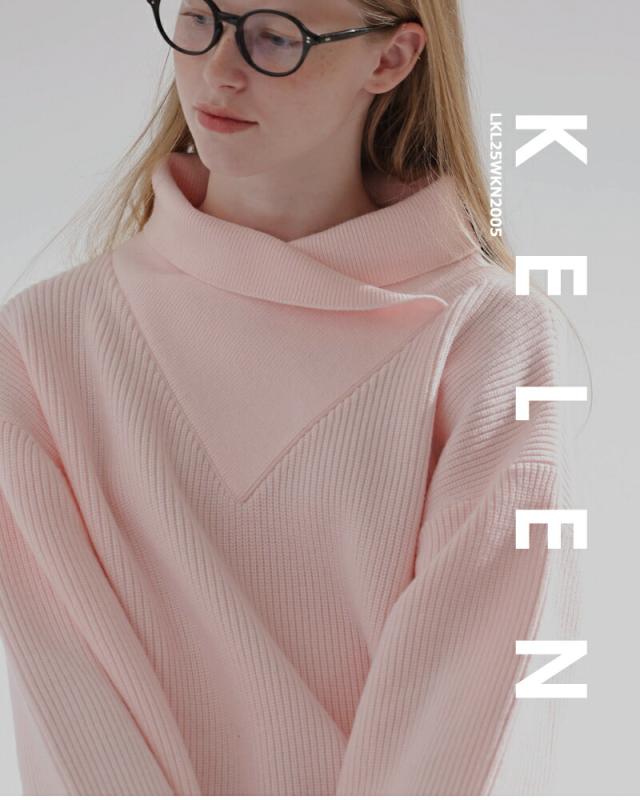 kelen(ケレン)デザインカラーニットプルオーバー“MOMO”lkl25wkn2005