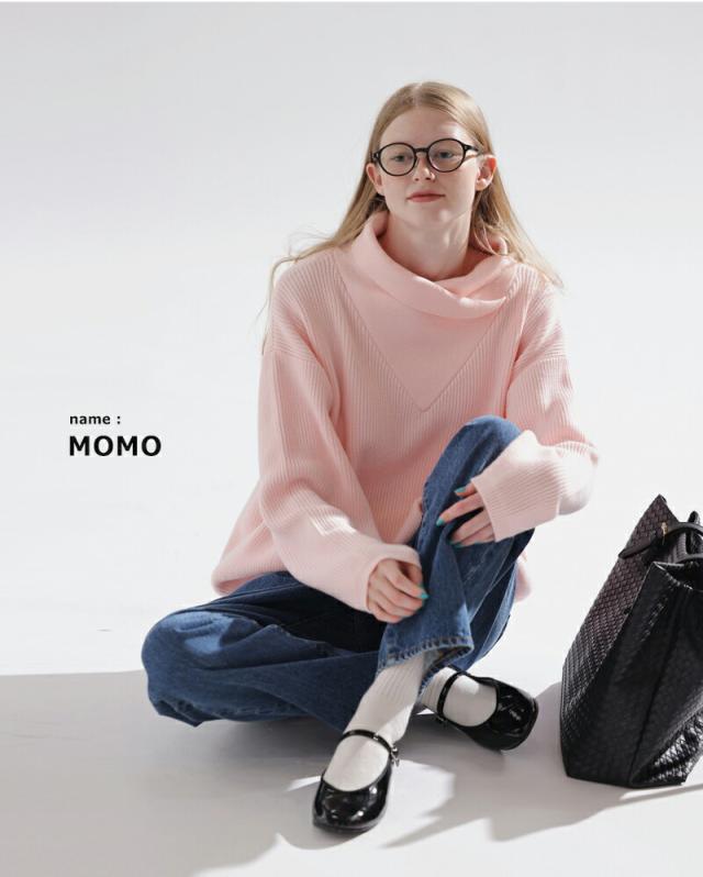 kelen(ケレン)デザインカラーニットプルオーバー“MOMO”lkl25wkn2005