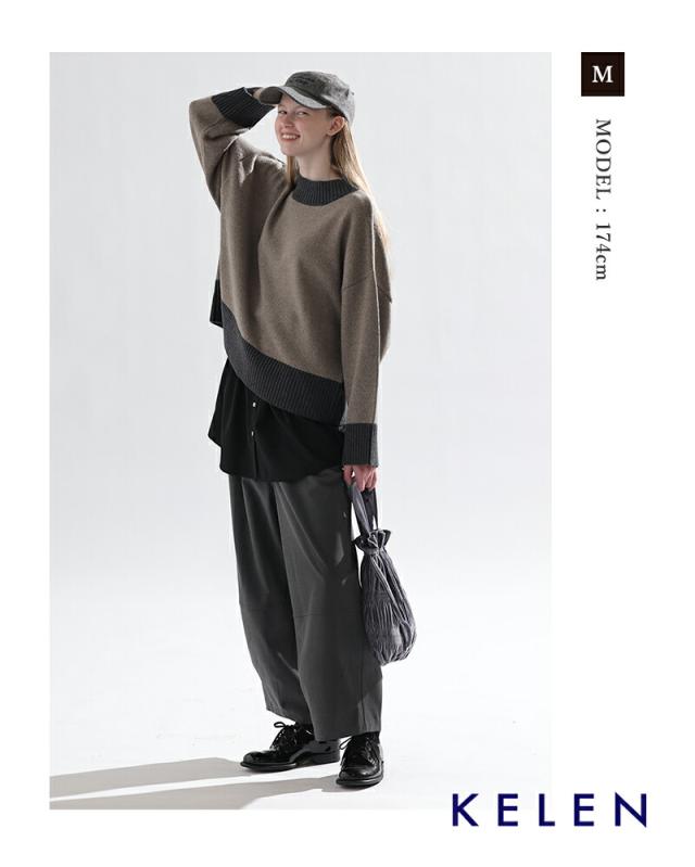 kelen(ケレン)ストレッチヘムデザイントラウザーパンツ“PAYTON”lkl25wpt2120