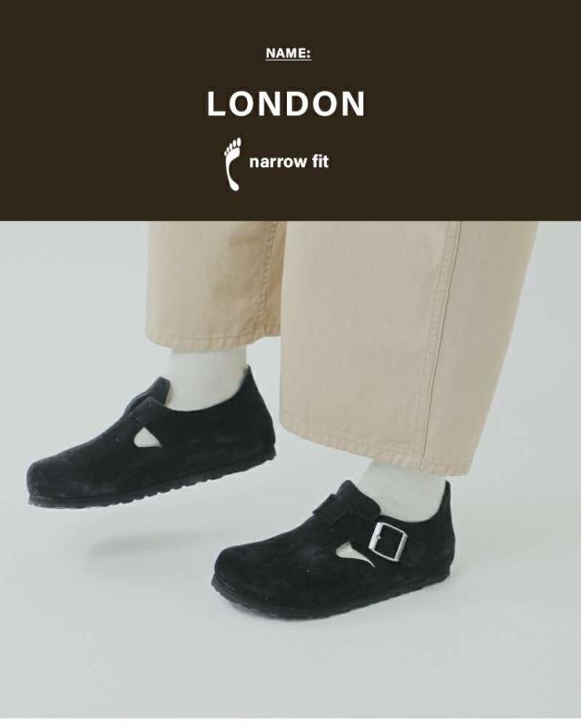 ビルケンシュトック 靴 シューズ BIRKENSTOCK スエード レザー ストラップ フラット シューズ “LONDON” london-same1-rf新作 レディース サイズ交換初回無料 クーポン対象