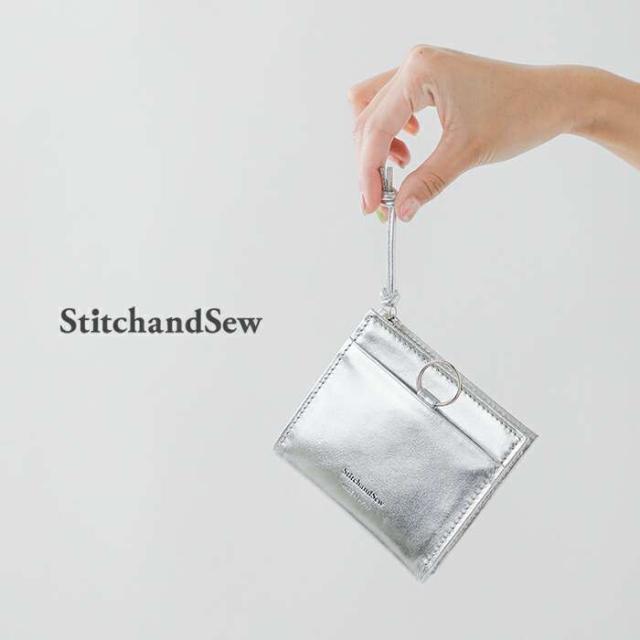 StitchandSew牛ミラー箔Lジップウォレットlz300
