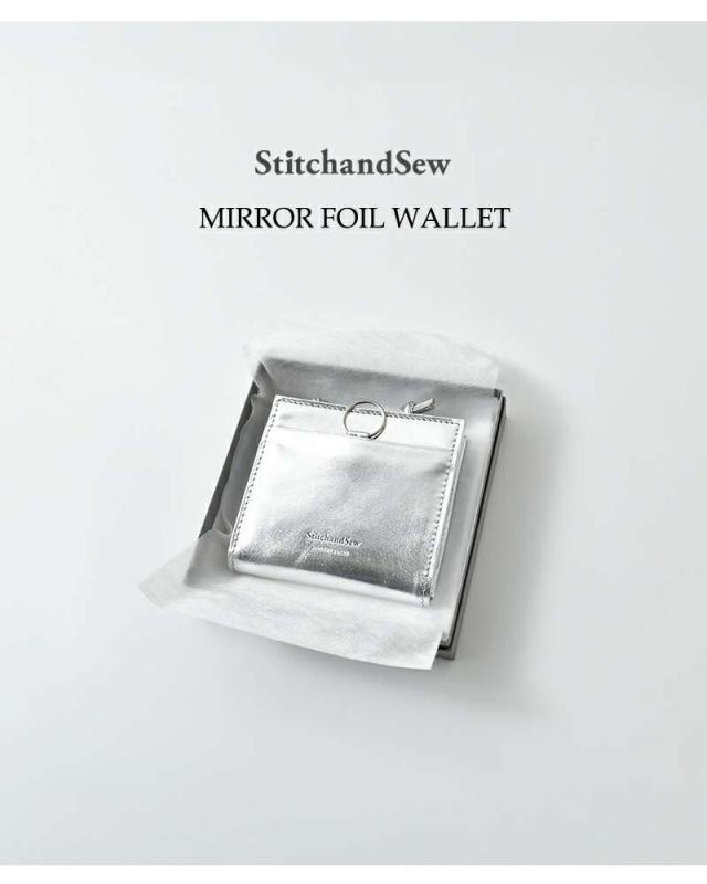 StitchandSew牛ミラー箔Lジップウォレットlz300