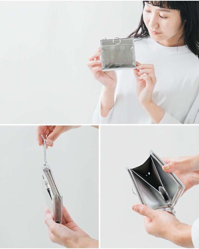 StitchandSew牛ミラー箔Lジップウォレットlz300