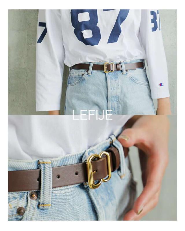 レフィエ ベルト LEFIJE  カウレザー リング ベルト “Tresor” m5032a  クーポン対象