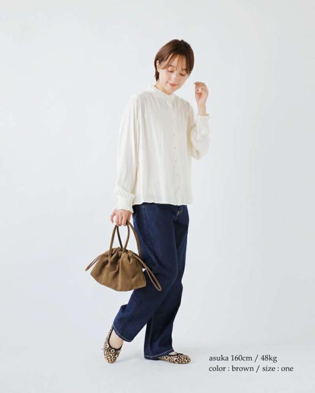 メアリオルターナ ハンドバッグ MARY AL TERNA  ウルトラスエード 巾着 ミニ ハンドバッグ “WRING” ma5227bg-38  クーポン対象