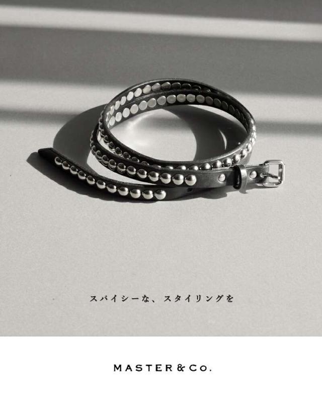 MASTER&Co.(マスターアンドコー)デイトナスタッズレザーベルトmc1605