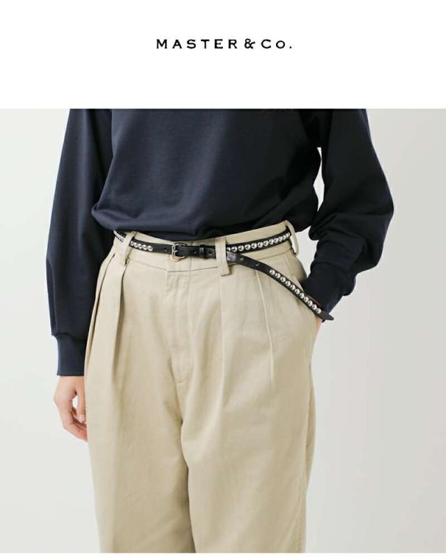 MASTER&Co.(マスターアンドコー)デイトナスタッズレザーベルトmc1605