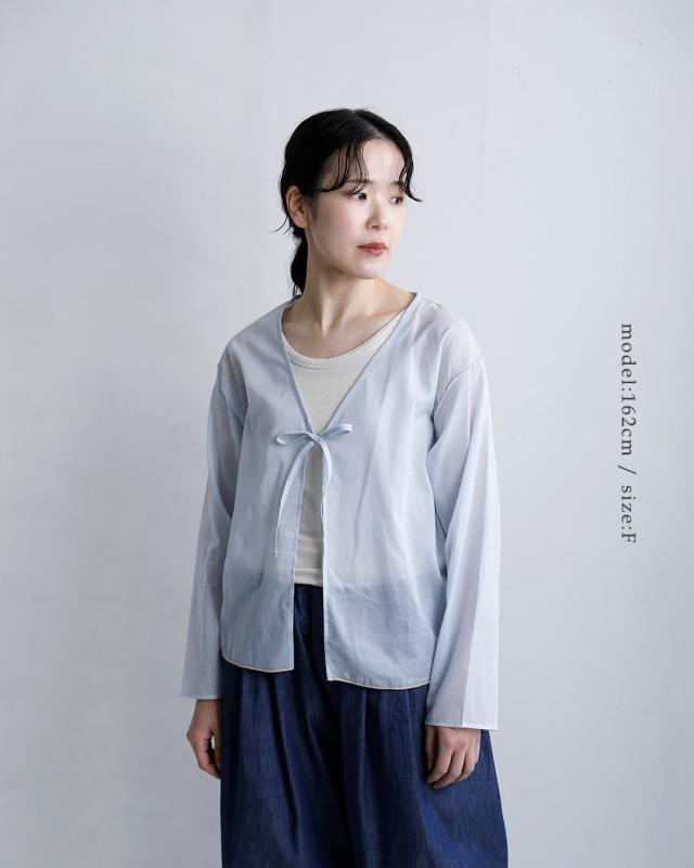 me.ヴェールコットン シアー カーディガン me-26106
