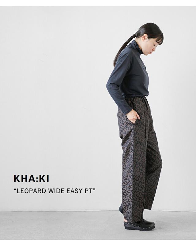 kha:ki(カーキ)ジャガードレオパードワイドイージーパンツ“LEOPARDWIDEEASYPT”mil25fpt3235