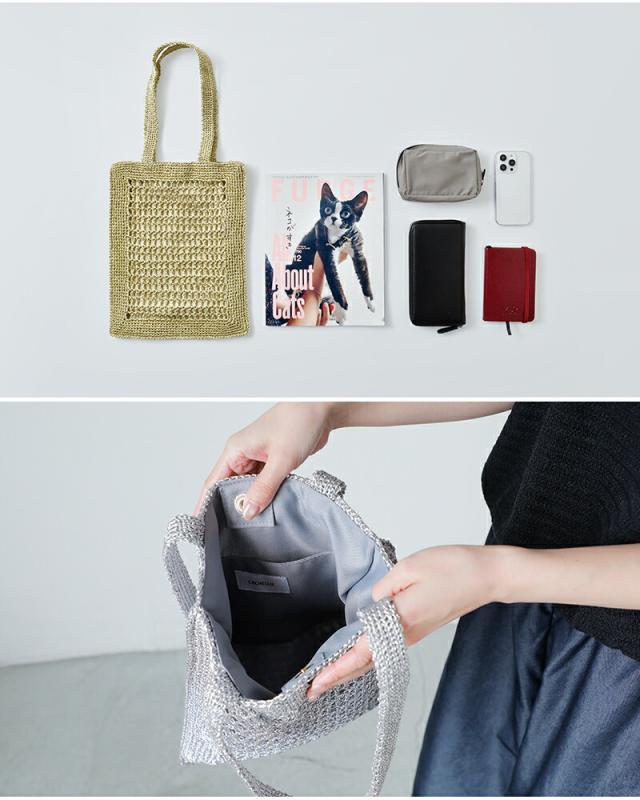 CACHELLIE(カシェリエ)メタリックフラットトートバッグMETALLICFLATTOTEmtl-flat-tote