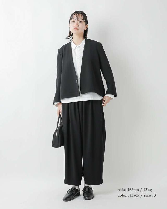 NO CONTROL AIRライトクレープダブルクロスノーカラージャケットnk-nc9817jk