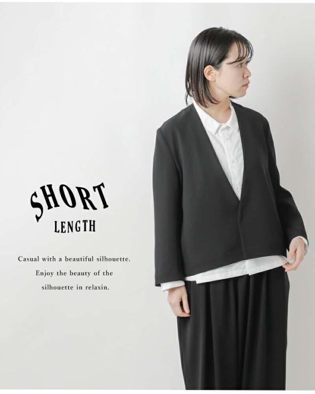 NO CONTROL AIRライトクレープダブルクロスノーカラージャケットnk-nc9817jk