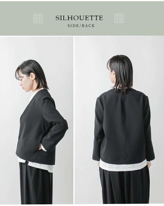 NO CONTROL AIRライトクレープダブルクロスノーカラージャケットnk-nc9817jk