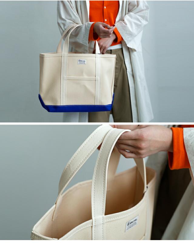ORCIVAL(オーチバル・オーシバル)ヘビーキャンバス配色トートバッグミディアムor-h0284kwc-bi-25aw