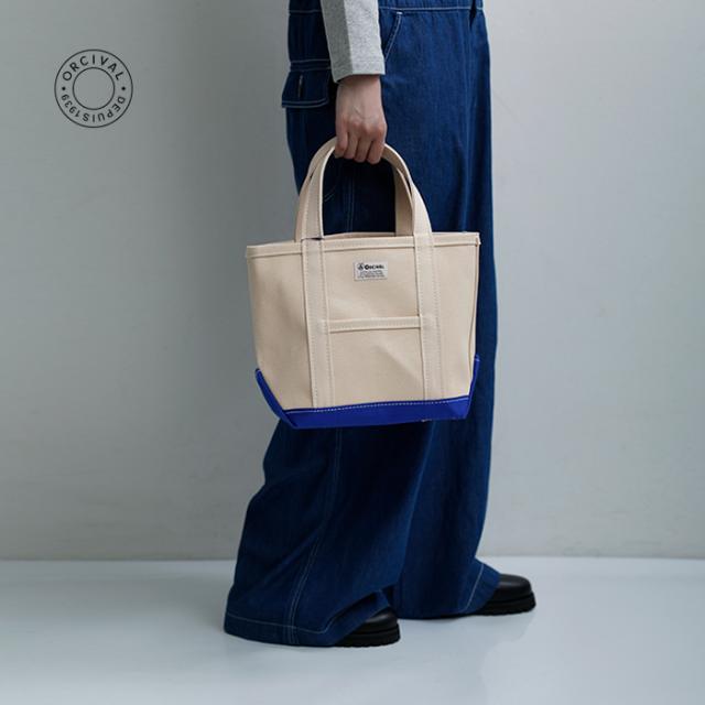 ORCIVAL(オーチバル・オーシバル)ヘビーキャンバス配色トートバッグスモールor-h0285kwc-bi