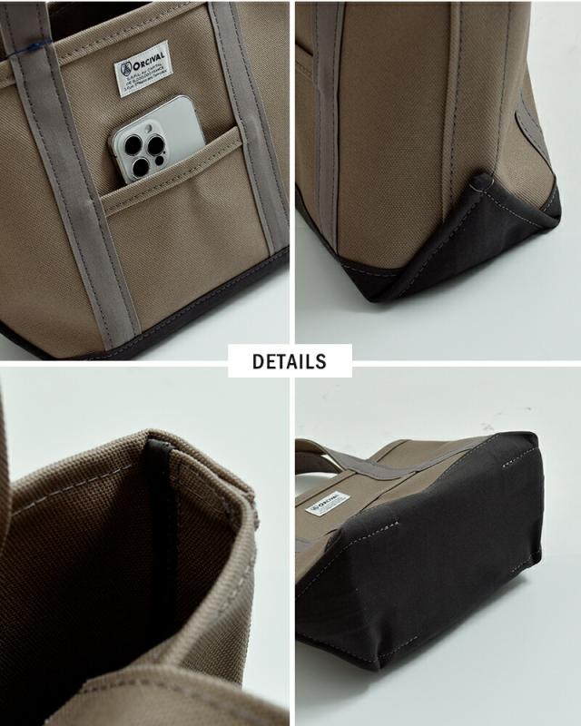 ORCIVAL(オーチバル・オーシバル)ヘビーキャンバス配色トートバッグスモールor-h0285kwc-bi