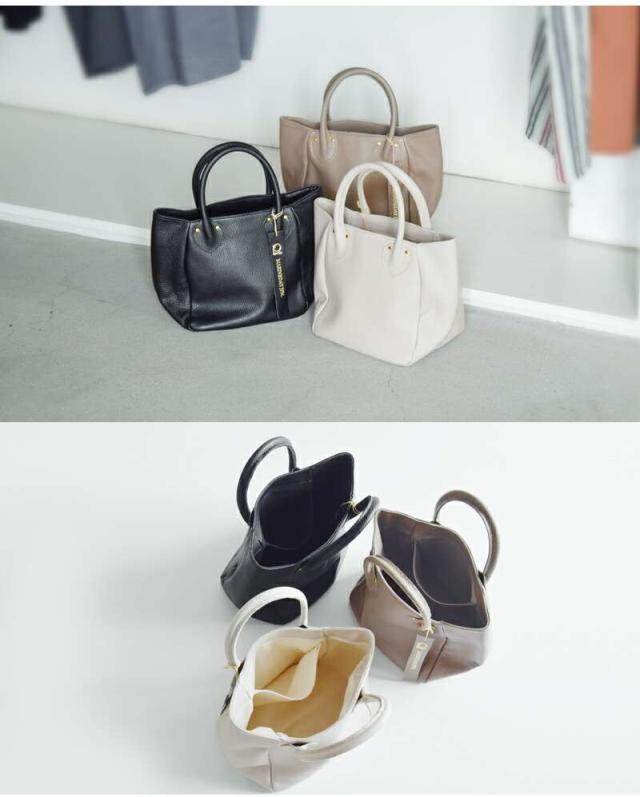 マリンデイ トートバッグ MARINE DAY  シュリンク カウレザー トートバッグ “PLUM” plum  クーポン対象