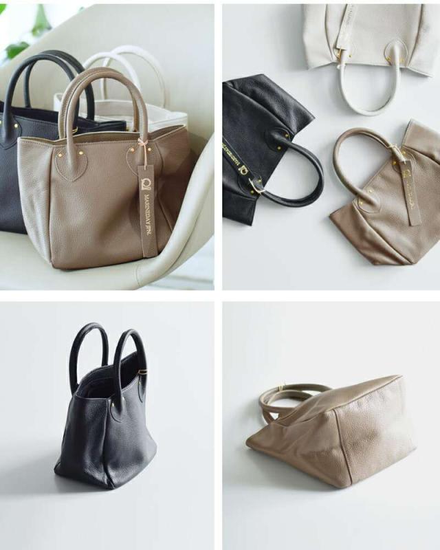 マリンデイ トートバッグ MARINE DAY  シュリンク カウレザー トートバッグ “PLUM” plum  クーポン対象