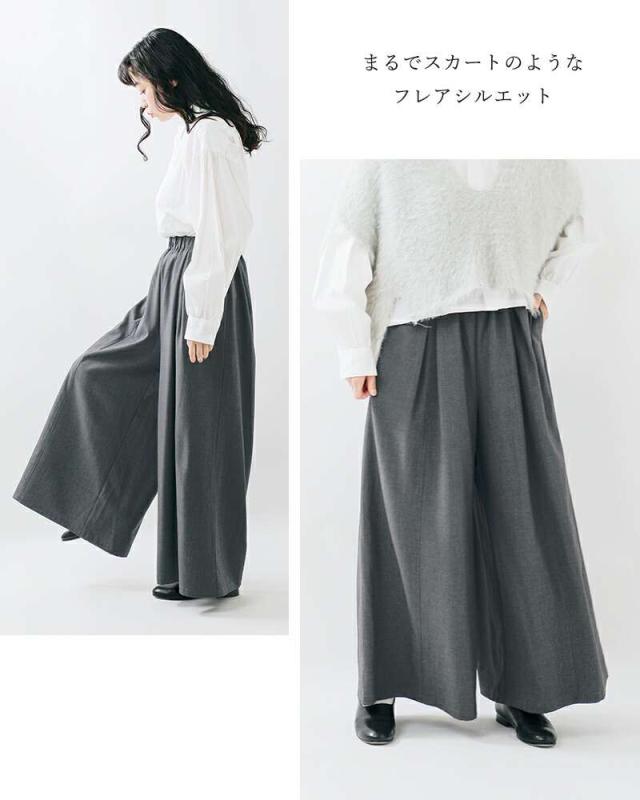 siro de labonte(シロ デ ラボンテ)ストレッチフランネルタックバギーパンツr543305