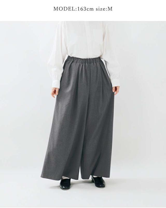 siro de labonte(シロ デ ラボンテ)ストレッチフランネルタックバギーパンツr543305